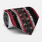 Punk Rock Neck Tie Krawatte (Gerollt)