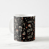 "Punk Rock Pattern - Bold & Rebellige Style Kaffeetasse (Vorderseite Links)