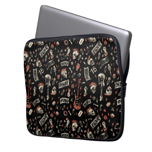 Punk Rock Pattern - Bold & Rebellious Laptopschutzhülle (Vorderseite Links)