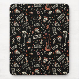 Punk Rock Pattern - Bold & Rebellious Mousepad