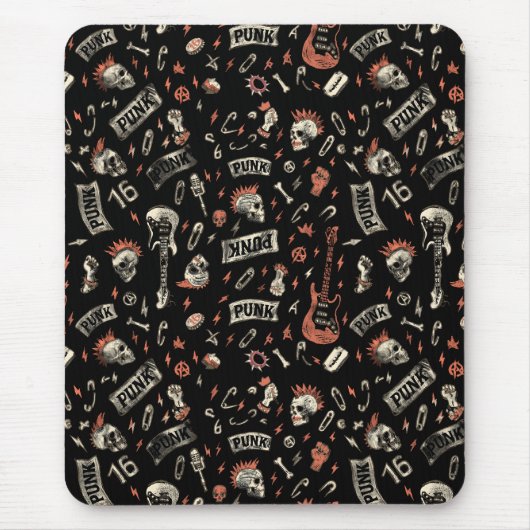 Punk Rock Pattern - Bold & Rebellious Mousepad (Vorne)