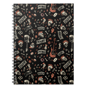 Punk Rock Pattern - Bold & Rebellious Notizblock