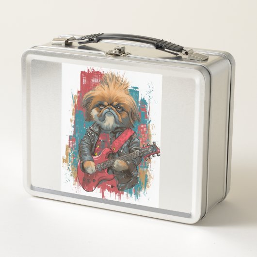 Punk Rock Pekingese ï¿½ Rebel Dog Metall Brotdose (Vorderseite)