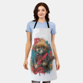 Punk Rock Pekingese ï¿½ Rebel Dog Schürze (Getragen)