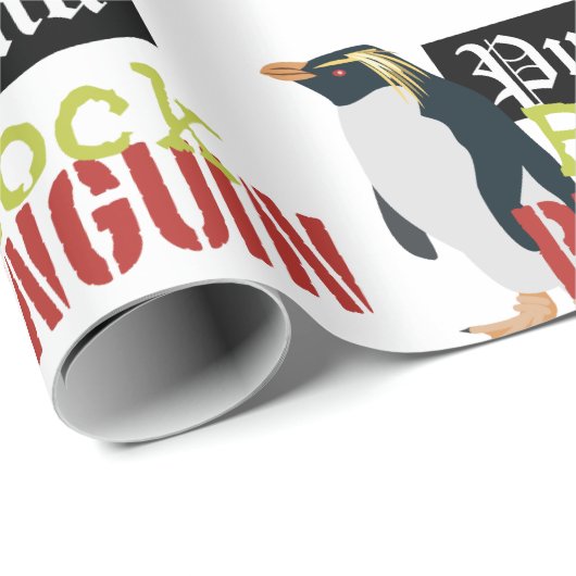 Punk Rock Penguin Geschenkpapier (Rolleneckpunkt)