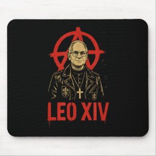 Punk Rock Pope Leo Xiv _ Christliche Anarchistin D Mousepad