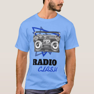 Punk Rock Radio Clash Retro Boombo Musik Junge T-Shirt