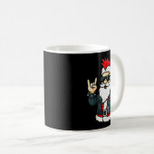 Punk Rock Santa Claus Emo Christmas Rocker Pajamas Kaffeetasse (VorderseiteRechts)