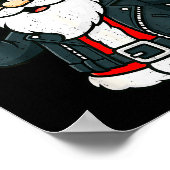 Punk Rock Santa Claus Emo Christmas Rocker Pajamas Poster (Ecke)