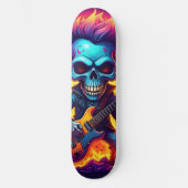 Punk Rock Schädel Skateboard (Vorderseite)