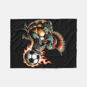 Punk Rock Schildkröte tritt Flammende Ll  Fleecedecke (Vorderseite (Horizontal))