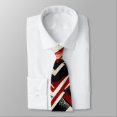 Punk Rock Schwarz-weiß Grunge Pattern Krawatte (Gebunden)