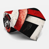 Punk Rock Schwarz-weiß Grunge Pattern Krawatte (Gerollt)