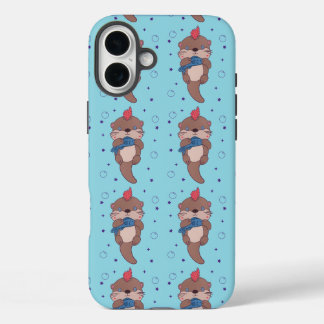 Punk Rock Seeotter mit Fisch | Lustige Tierkunst iPhone 16 Plus Hülle
