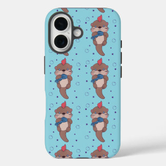 Punk Rock Seeotter mit Fisch | Lustige Tierkunst iPhone 16 Hülle