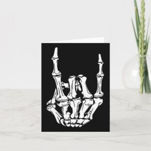 Punk Rock Skeleton Cool Rocker Halloween Men Women Karte