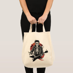 Punk Rock Skeleton Halloween - Edgy Spooky Fashion Tragetasche
