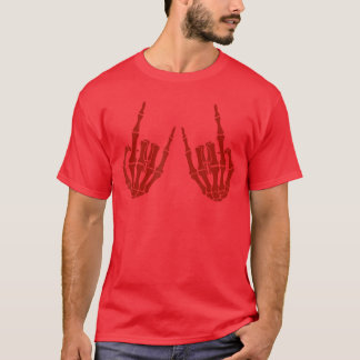 Punk Rock Skelett Cooler Rocker Halloween Männer F T-Shirt