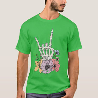 Punk Rock Skelett Cooler Rocker Halloween Männer F T-Shirt