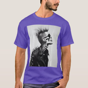 Punk Rock Skelett Spieler Gitarre Musik Halloween  T-Shirt