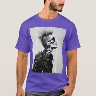Punk Rock Skelett Spieler Gitarre Musik Halloween  T-Shirt