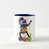 Punk Rock Skull Zweifarbige Tasse (Mittel)