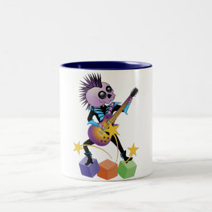 Punk Rock Skull Zweifarbige Tasse