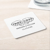 Punk Rock Tattoo Albergo Colmanicchio Albergo Colm Rechteckiger Pappuntersetzer (angewinkelt)