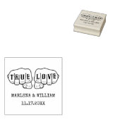 Punk Rock Tattoo Hands Wahre Liebe Minimalistisch Gummistempel (Stempel)