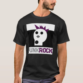 Punk Rock Totenkopf-Grafik-T-Shirt T-Shirt