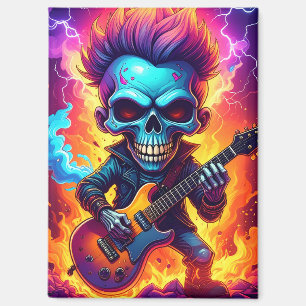 Punk-Rock-Totenkopf Magnet