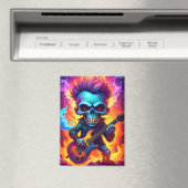 Punk-Rock-Totenkopf Magnet (In Situ (Geschirrspüler))