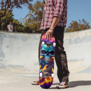 Punk Rock Totenkopf Skateboard