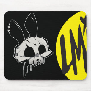 Punk Rock Totenkopf-Vektorgrafik-Schreibtischmatte Mousepad