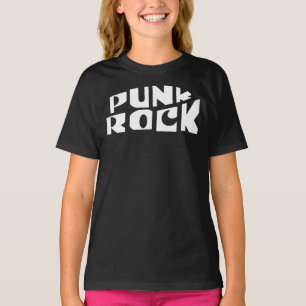 Punk-Rock-Typografie-Banner T-Shirt