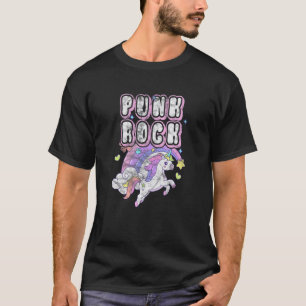 Punk Rock Unicorn Rock Musik gestört T-Shirt