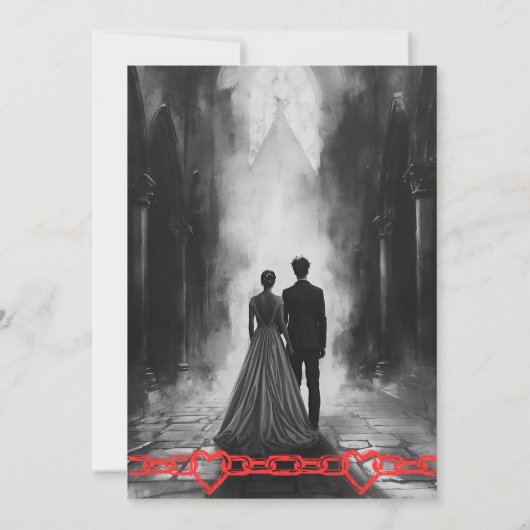 Punk Rock Wedding Einladung (Rückseite)