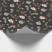 Punk Rock Weihnachtskekse Geschenkpapier (Ecke)