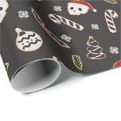 Punk Rock Weihnachtskekse Geschenkpapier (Rolleneckpunkt)