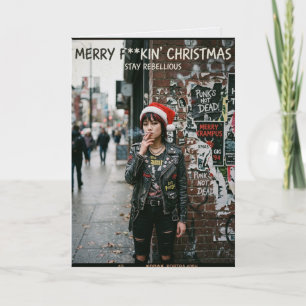 Punk Rock Weihnachtsriot Holiday Karte