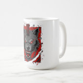 Punk Rock Wolf Kaffeetasse (VorderseiteRechts)