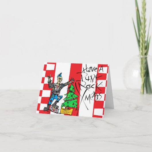 PUNK ROCK XMAS FEIERTAGSKARTE (Vorderseite)