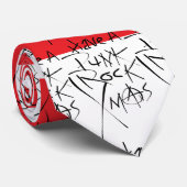 PUNK ROCK XMAS STRIPE KRAWATTE (Gerollt)