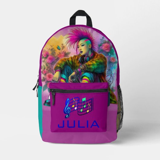 Punk Rocker Bedruckter Rucksack (Vorderseite)