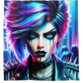 Punk Rocker Duschvorhang (Vorderseite)