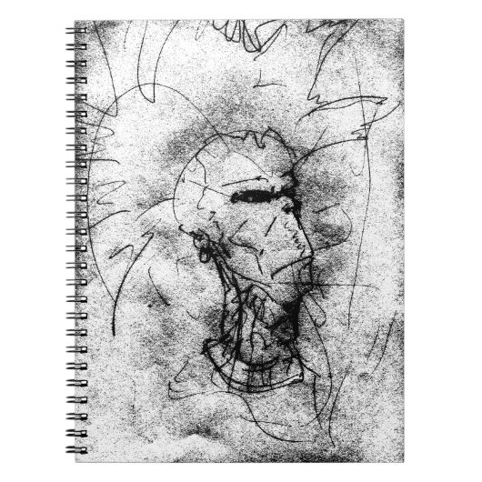 Punk Rocker mit Mohawk Notizblock (Vorderseite)