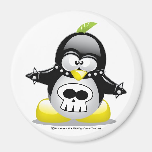 Punk Rocker Penguin Magnet (Vorne)