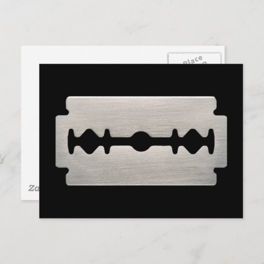 PUNK ROCKER RAZOR BLADE POSTKARTE (Vorne/Hinten)