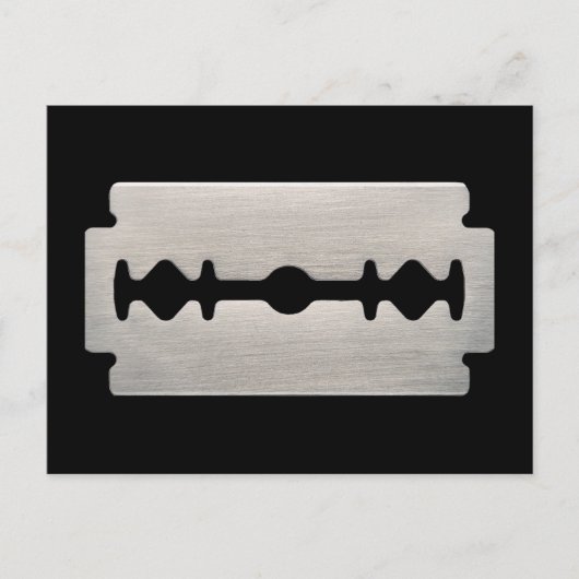 PUNK ROCKER RAZOR BLADE POSTKARTE (Vorderseite)