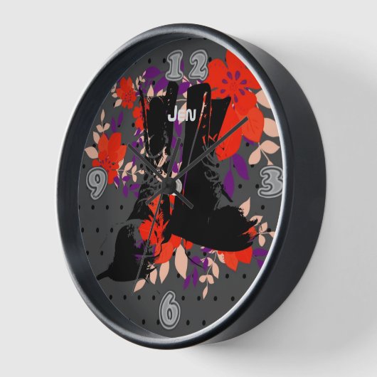 Punk Rocker Stiefel Personalisierte Quadrat-Wall-U Uhr (Winkel)